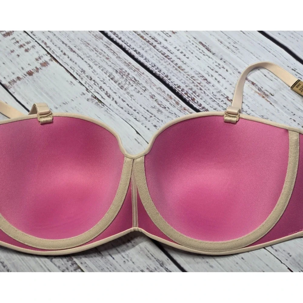 Victoria's Secret PINK Multi-Way Bra Women 38B Beige NWT Adjustable Straps Wire - Picture 4 of 8